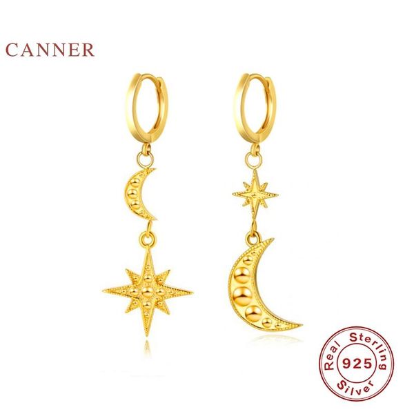 hoop & huggie canner earrings for women 925 sterling silver pendientes personality star moon fashion hoops fine jewelry joyero, Golden;silver
hoop & huggie canner earrings for women 925 sterling silver pendientes personality star moon fashion hoops fine jewelry joyero, Golden;silver