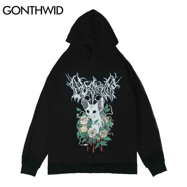 distressed destroyed sphynx rose flowers print hooded sweatshirts streetwear hip hop harajuku casual pullover hoodies, Black
distressed destroyed sphynx rose flowers print hooded sweatshirts streetwear hip hop harajuku casual pullover hoodies, Black