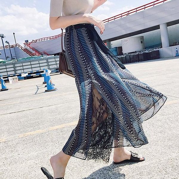 2020 floral lace chiffon split skirts pants women wide-leg pants summer high waist loose casual pantalon femme plus size1, Black;white
2020 floral lace chiffon split skirts pants women wide-leg pants summer high waist loose casual pantalon femme plus size1, Black;white