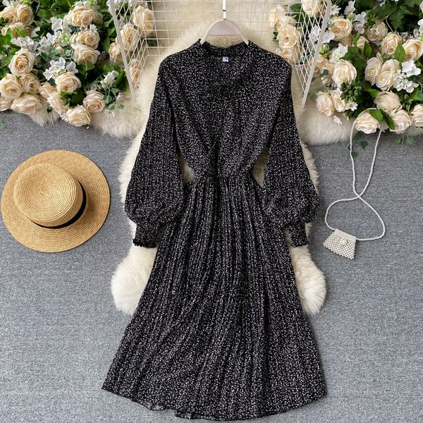 2021 new arc female cordon style neck the line dressed in autumn printing polka dots dress mzs5, Black;gray
2021 new arc female cordon style neck the line dressed in autumn printing polka dots dress mzs5, Black;gray