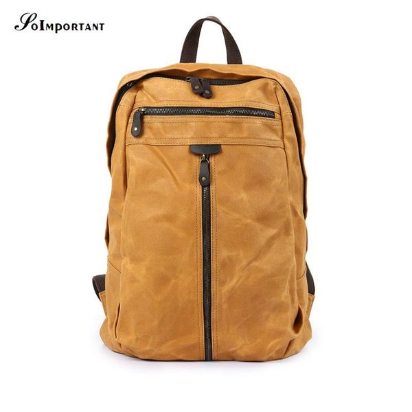 waterproof lapbackpack men oil wax canvas with leather women backpack female shoulder male large capacity travel bags
waterproof lapbackpack men oil wax canvas with leather women backpack female shoulder male large capacity travel bags