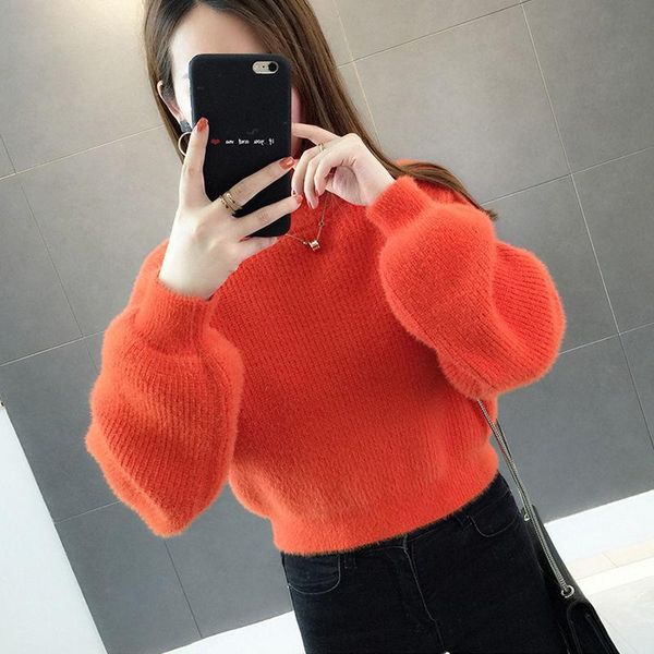 women's sweaters woman artificial sweater autumn winter solid color short knitted women femme chandails pull hiver, White;black
women's sweaters woman artificial sweater autumn winter solid color short knitted women femme chandails pull hiver, White;black