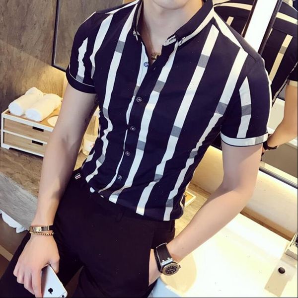 2021 premium brand fashion mens summer pure cotton stripe short sleeve shirts male slim fit casual shirts 3xl, White;black
2021 premium brand fashion mens summer pure cotton stripe short sleeve shirts male slim fit casual shirts 3xl, White;black