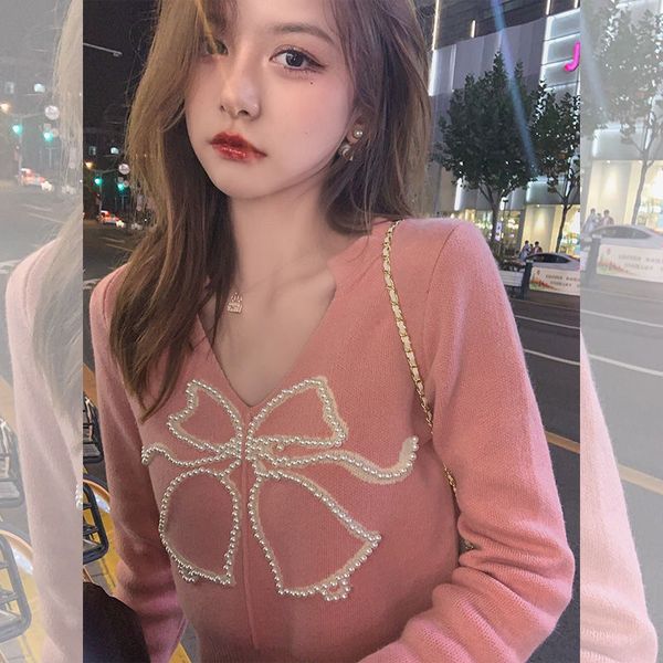 fashion 2021 new pearl v neck jumper fitting fine knitted sweater short female style femme 4 color y504 w1sb, White;black
fashion 2021 new pearl v neck jumper fitting fine knitted sweater short female style femme 4 color y504 w1sb, White;black