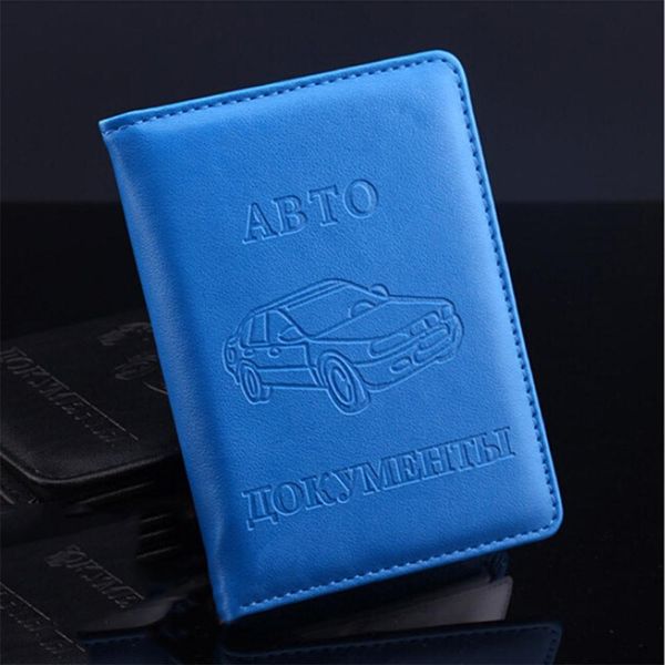 Pu Leather On Cover For Car Driving Documents Card Credit Holder Russian Driver License Bag Purse Wallet Case H Jllbfg