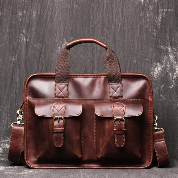 luxury men genuine leather briefcase bag cow leather fashion office handbag lapbag document case male business1
luxury men genuine leather briefcase bag cow leather fashion office handbag lapbag document case male business1