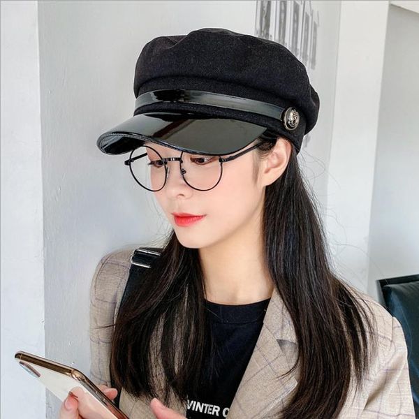 new hat female autumn and winter literature retro students simple japanese small fresh wild octagonal hat flat cap, Blue;gray
new hat female autumn and winter literature retro students simple japanese small fresh wild octagonal hat flat cap, Blue;gray