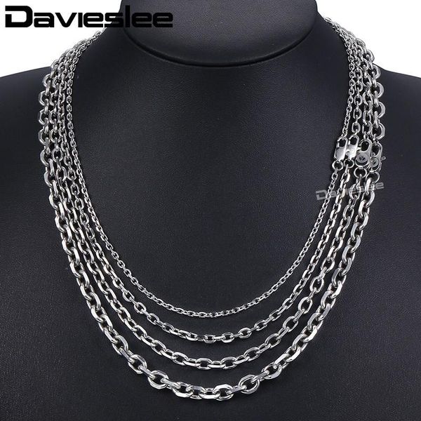 chains davieslee rolo link men's necklace chain stainless steel silver color 3/4/6/8mm dknm162
chains davieslee rolo link men's necklace chain stainless steel silver color 3/4/6/8mm dknm162