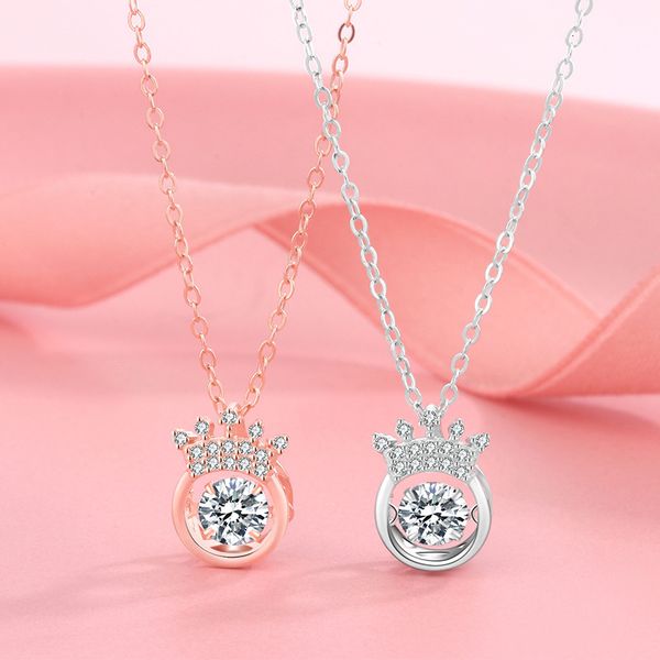korean s925 pure silver beating heart crown smart necklace creative fashion diamond pendant clavicle chain jewelry
korean s925 pure silver beating heart crown smart necklace creative fashion diamond pendant clavicle chain jewelry
