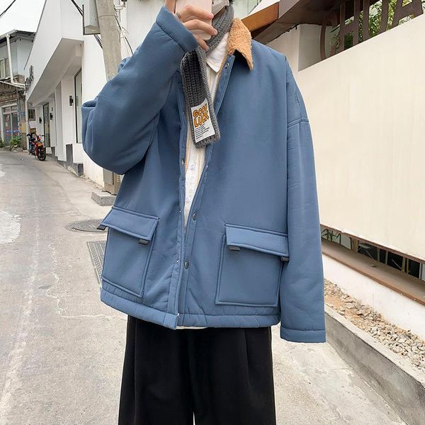 winter plus velvet padded lamb fur jacket men's warmth fashion casual retro lapel coat men loose korean short coat mens clothes, Black
winter plus velvet padded lamb fur jacket men's warmth fashion casual retro lapel coat men loose korean short coat mens clothes, Black