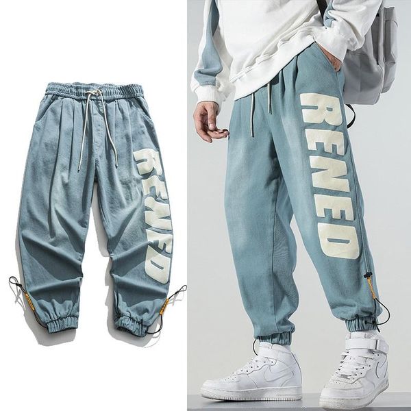 men's jeans men autumn fashion trend hip hop loose sweatpants print casual harem pants, Blue
men's jeans men autumn fashion trend hip hop loose sweatpants print casual harem pants, Blue