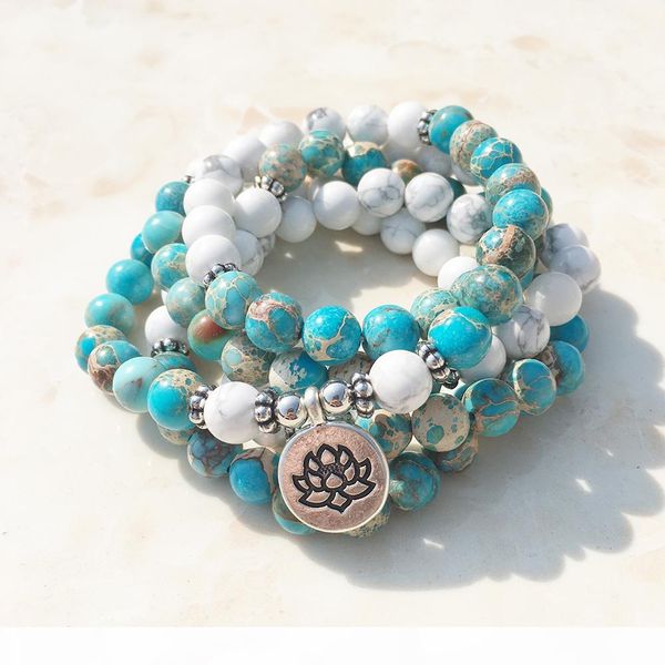 sn1101 howlite jasper mala bracelet 108 beads mala wrap bracelet or necklace reiki rosary prayer lotus bracelet ing, Black
sn1101 howlite jasper mala bracelet 108 beads mala wrap bracelet or necklace reiki rosary prayer lotus bracelet ing, Black