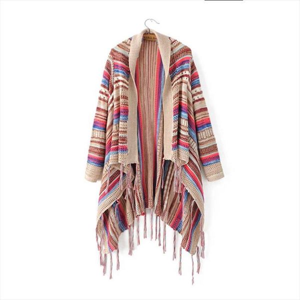 2020 vintage ethnic style irregular hem sweaters cardigan women colorful tassel knitting shawl sweater outwear loose knitwear, White;black
2020 vintage ethnic style irregular hem sweaters cardigan women colorful tassel knitting shawl sweater outwear loose knitwear, White;black