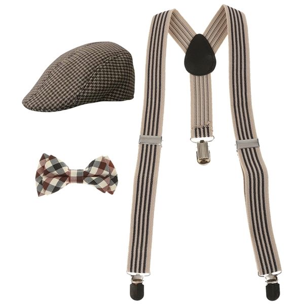 1 set new fashon elastic kids y-back suspender clip-on braces+necktie +beret cap hats set adjustable for the body t200602, Black;white
1 set new fashon elastic kids y-back suspender clip-on braces+necktie +beret cap hats set adjustable for the body t200602, Black;white
