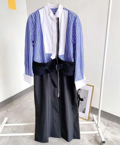 2020 blue white striped print midi dress front zipper cool patchwork long sleeves office women dress1, Black;gray
2020 blue white striped print midi dress front zipper cool patchwork long sleeves office women dress1, Black;gray