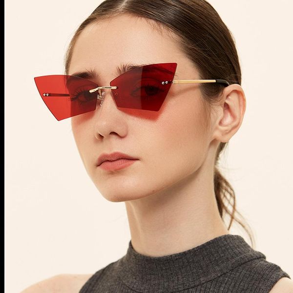 sunglasses rimless cat women fashion personality frameless trendy funny polygonal ladies eyeglasses nx, White;black
sunglasses rimless cat women fashion personality frameless trendy funny polygonal ladies eyeglasses nx, White;black