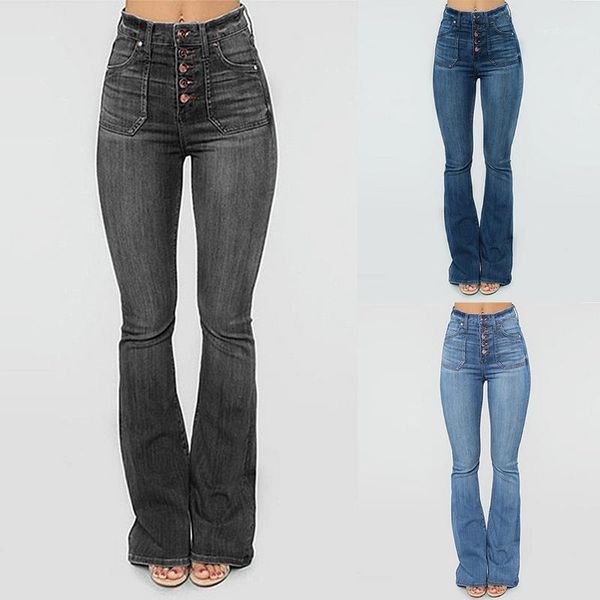 women's jeans lasperal women denim pants button up mid waist flare ladies retro female trousers plus size bell-bottom1, Blue
women's jeans lasperal women denim pants button up mid waist flare ladies retro female trousers plus size bell-bottom1, Blue
