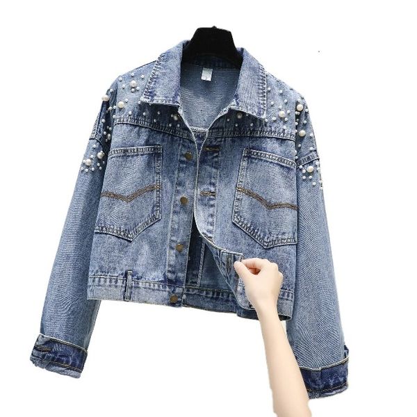 women jeans blazer denim jackets pearl sequin bomber jacket
women jeans blazer denim jackets pearl sequin bomber jacket