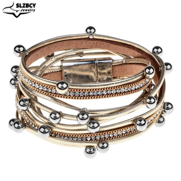 tennis fashion multilayer leather bracelet&bangles magnetic clasp bracelets for women man cuff wristband crystal wrap pulseras jewelry, Golden;silver
tennis fashion multilayer leather bracelet&bangles magnetic clasp bracelets for women man cuff wristband crystal wrap pulseras jewelry, Golden;silver