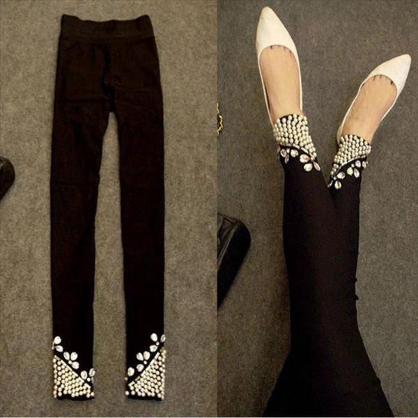 spring autumn new women skinny beading diamonds pearl stretch leggings pencil pants drop shipping good quality, Black
spring autumn new women skinny beading diamonds pearl stretch leggings pencil pants drop shipping good quality, Black