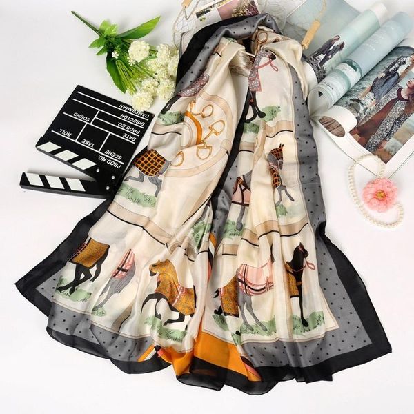 spring and summer european and american stars new artificial silk horse scarf sunscreen shawl decorative scarf all-match, Blue;gray
spring and summer european and american stars new artificial silk horse scarf sunscreen shawl decorative scarf all-match, Blue;gray