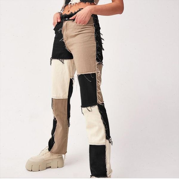 streetwear thrift patchwork block color long trousers women high waist street wear ripped tassel jeans casual denim pants, Blue
streetwear thrift patchwork block color long trousers women high waist street wear ripped tassel jeans casual denim pants, Blue