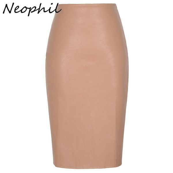 neophil 2020 faux fur leather pu midi women pencil skirts high waist black ladies office wrap stretch jupe femme saia s1102 1014
neophil 2020 faux fur leather pu midi women pencil skirts high waist black ladies office wrap stretch jupe femme saia s1102 1014