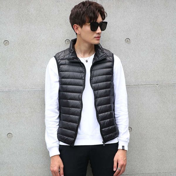 autumn and winter 2020 new leisure light down jacket vest korean stand collar men's sleeveless coat, Black
autumn and winter 2020 new leisure light down jacket vest korean stand collar men's sleeveless coat, Black