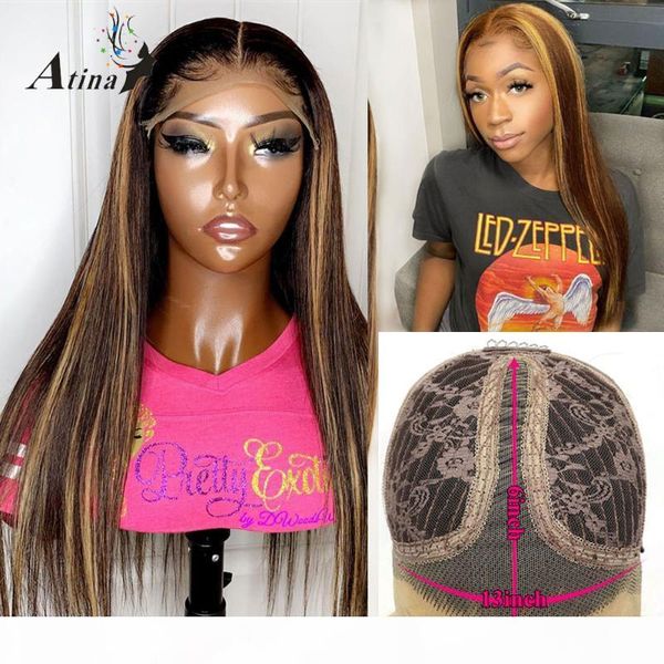 highlight hd transparent lace wig 6inch deep part brown and honey blonde colored straight human hair wigs brazilian remy, Black;brown
highlight hd transparent lace wig 6inch deep part brown and honey blonde colored straight human hair wigs brazilian remy, Black;brown