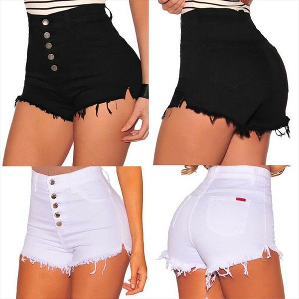 summer womens high waist denim shorts high waist button jeans shorts skinny women clothing, White;black
summer womens high waist denim shorts high waist button jeans shorts skinny women clothing, White;black
