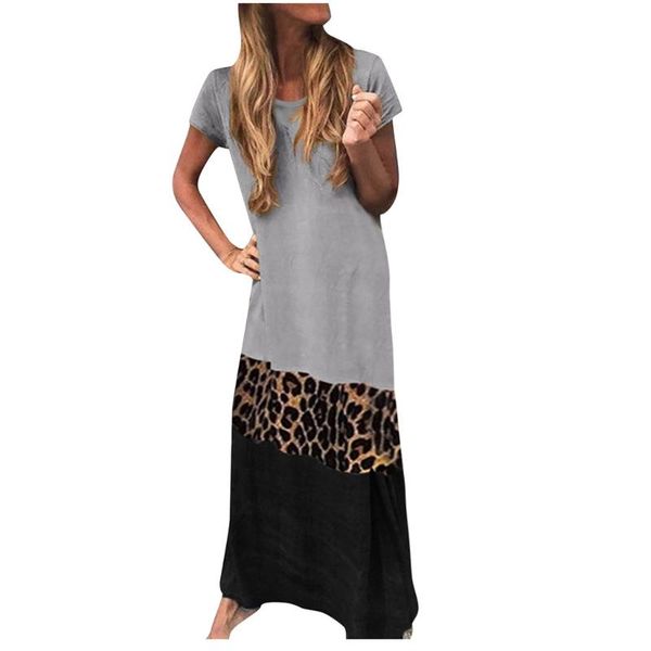 women plus size -neck short sleeve ankle-length leopard print color matching dresses vestido de mujer new 2021, Black;gray
women plus size -neck short sleeve ankle-length leopard print color matching dresses vestido de mujer new 2021, Black;gray
