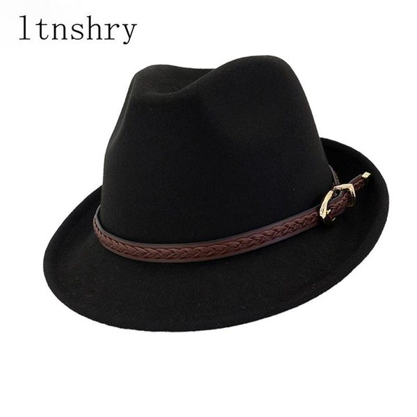 2020 new hats men feminino hats with belt vintage for women elegant trilby cap wool warm jazz hat black curl brim, Blue;gray
2020 new hats men feminino hats with belt vintage for women elegant trilby cap wool warm jazz hat black curl brim, Blue;gray