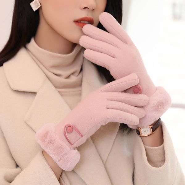 gloves in winter women warm and thick plush touch screen students lovely cycling outdoor cold protection, Blue;gray
gloves in winter women warm and thick plush touch screen students lovely cycling outdoor cold protection, Blue;gray