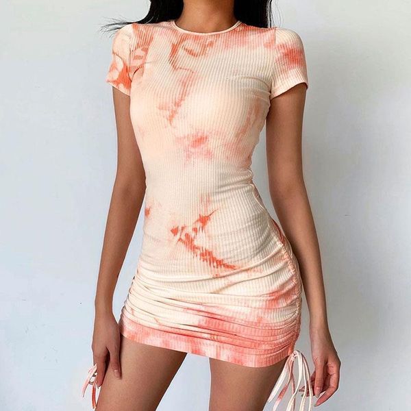 short sleeve knitted ruched dress mini casual summer tie dye dress ladies slim vintage harajuku summer dresses women, Black;gray
short sleeve knitted ruched dress mini casual summer tie dye dress ladies slim vintage harajuku summer dresses women, Black;gray