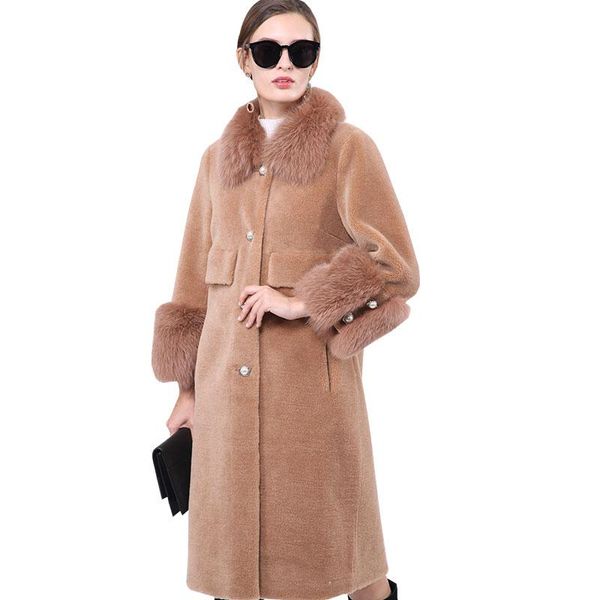 winter female real natural пальто меховой воротник куртки женщины корейский длинные стрижку овец пальто урожай 100% шерсть tops ms-8818, Black
winter female real natural пальто меховой воротник куртки женщины корейский длинные стрижку овец пальто урожай 100% шерсть tops ms-8818, Black