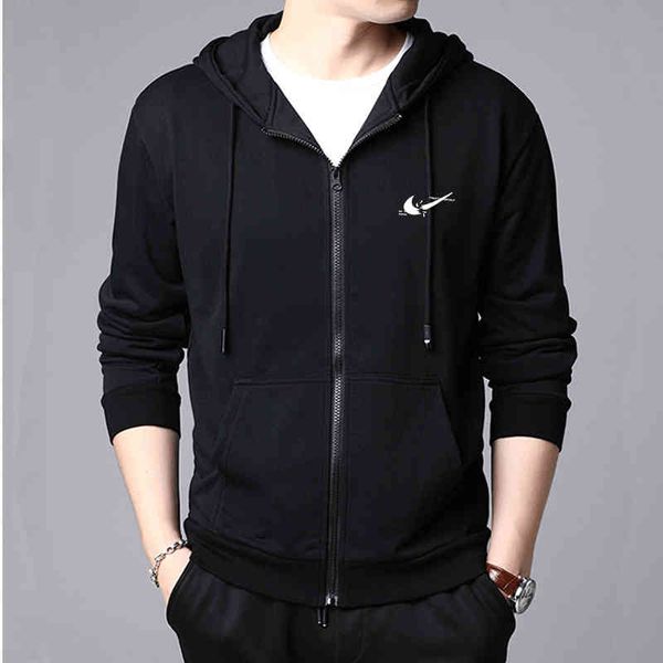 black autumn and winter solid color casual versatile loose hooded sweater cardigan coat men
black autumn and winter solid color casual versatile loose hooded sweater cardigan coat men