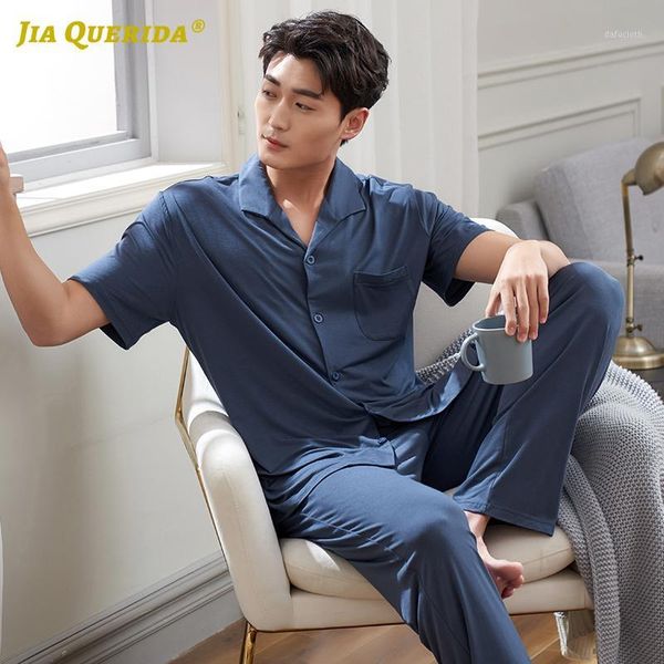 turn down collar pajamas set fashion style casual style homesuit homeclothes sleepwear man modal short sleeve long pants blue1, Black;brown
turn down collar pajamas set fashion style casual style homesuit homeclothes sleepwear man modal short sleeve long pants blue1, Black;brown
