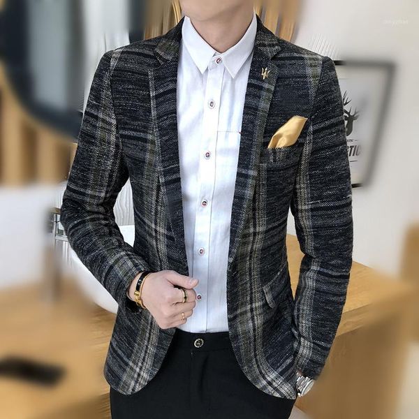 2020 new clothing jacket men's plaid suit jacket men blazer fashion slim male casual blazers men plus size m-5xl1, White;black
2020 new clothing jacket men's plaid suit jacket men blazer fashion slim male casual blazers men plus size m-5xl1, White;black