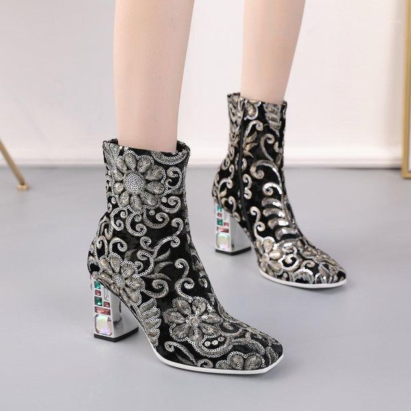 boots vintage embroider crystal chunky heels ankle women metal toe prom party shoes woman big size1, Black
boots vintage embroider crystal chunky heels ankle women metal toe prom party shoes woman big size1, Black