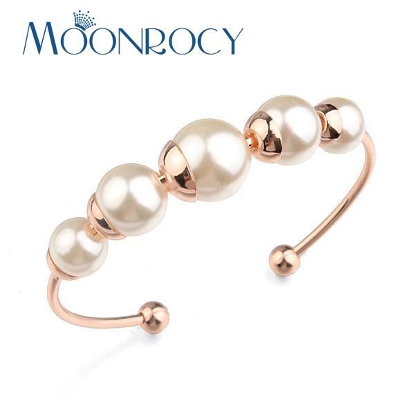 link, chain moonrocy austrian crystal imitation pearl bracelet zirconia fashion jewelry wholesale rose gold color gift, Black
link, chain moonrocy austrian crystal imitation pearl bracelet zirconia fashion jewelry wholesale rose gold color gift, Black