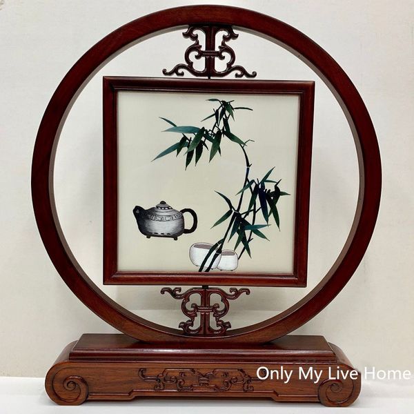 dhl office home decoration chinese style table decor ornaments hand silk embroidery patterns with bubinga frame christmas business gift
dhl office home decoration chinese style table decor ornaments hand silk embroidery patterns with bubinga frame christmas business gift