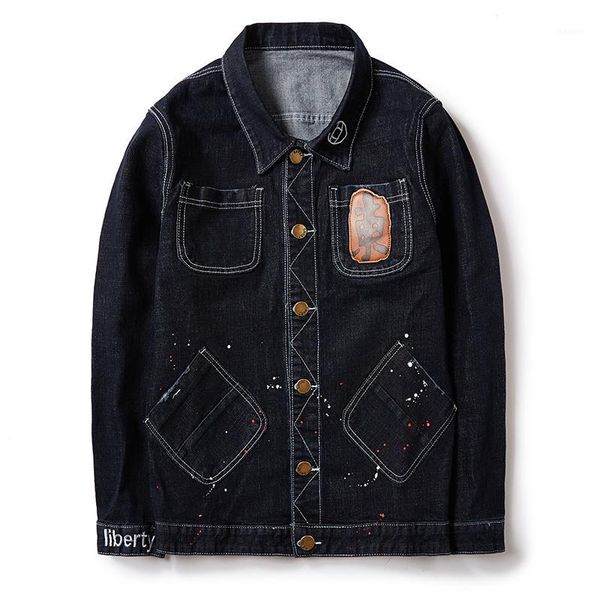 plus 8xl mens denim jacket east blacck casual men coat cowboy men's jean streetwear printing ;ya0681, Black;brown
plus 8xl mens denim jacket east blacck casual men coat cowboy men's jean streetwear printing ;ya0681, Black;brown