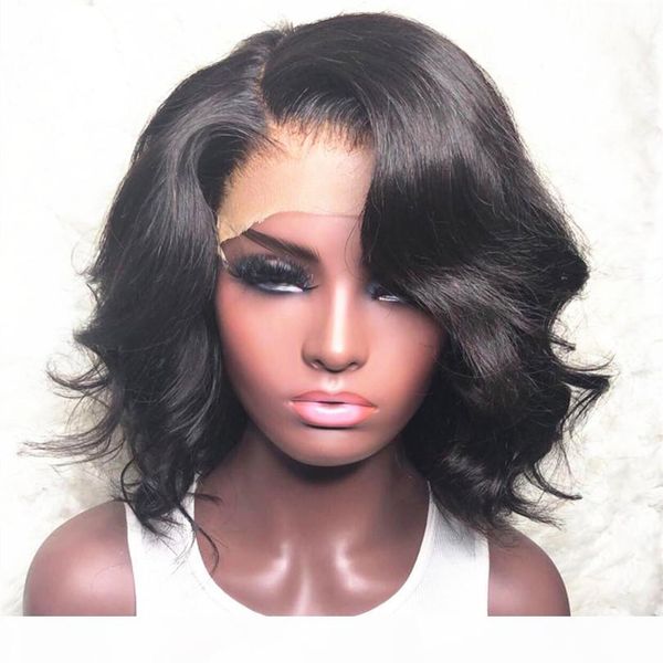 short bob wig lace wig with natural hairline side part body wave lace front human hair brazilian remy hair bleached knots, Black;brown
short bob wig lace wig with natural hairline side part body wave lace front human hair brazilian remy hair bleached knots, Black;brown