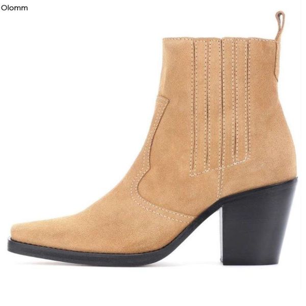 olomm new women winter british style ankle boots square high heels boots pointed toe brown casual shoes women plus us size 5-13, Black
olomm new women winter british style ankle boots square high heels boots pointed toe brown casual shoes women plus us size 5-13, Black