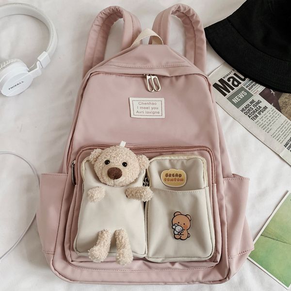 Ladies Student Kawaii Backpack Fashion Badge Cute School Bag Girl College Book Harajuku Backpack Bear Nylon Women Bag Female New C1223
Ladies Student Kawaii Backpack Fashion Badge Cute School Bag Girl College Book Harajuku Backpack Bear Nylon Women Bag Female New C1223