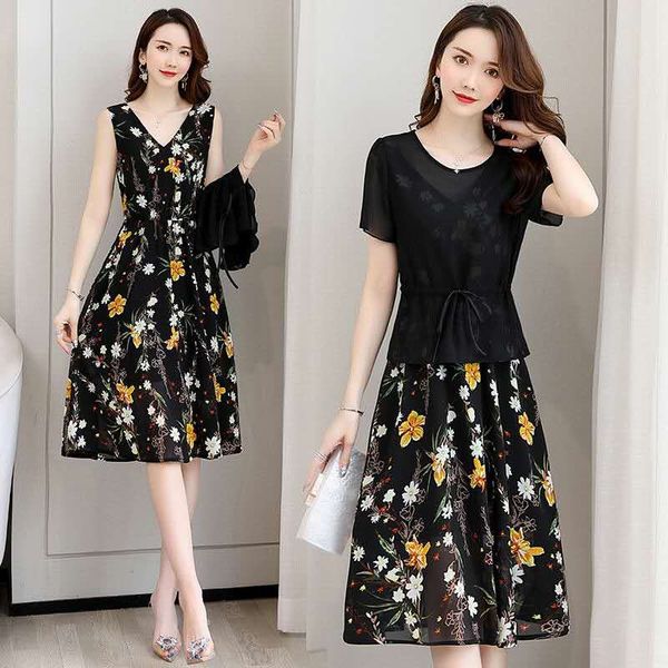 summer chiffton two-piece set plus size slim floral print short sleeve a-line black green purple elegant women coctail dress party
summer chiffton two-piece set plus size slim floral print short sleeve a-line black green purple elegant women coctail dress party