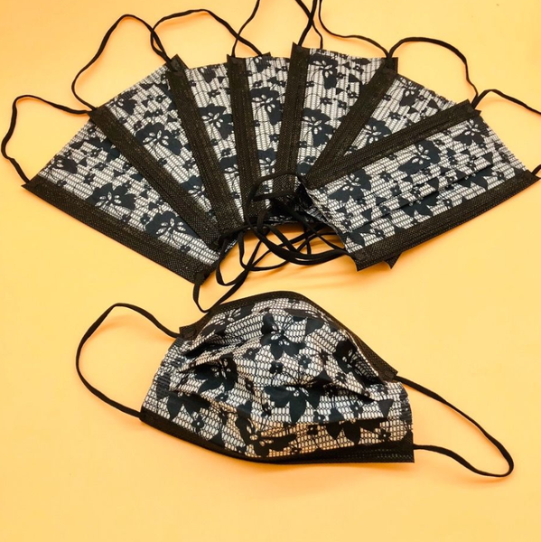 individually packing 3 layer 95%filtration efficiency black lace butterfly disposable masks dustproof prevention influenza mouth mask
individually packing 3 layer 95%filtration efficiency black lace butterfly disposable masks dustproof prevention influenza mouth mask