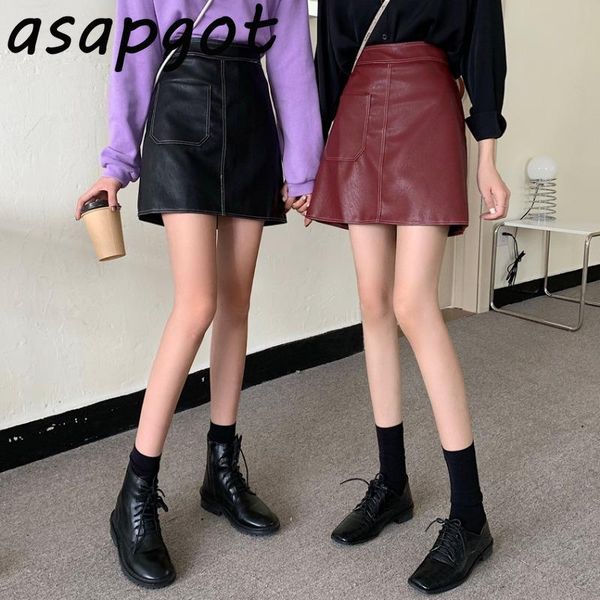 осень зима новый урожай кожа pu юбки мини тонкий империи талия wrap hip линия korean wild chic карман street high faldas, Black
осень зима новый урожай кожа pu юбки мини тонкий империи талия wrap hip линия korean wild chic карман street high faldas, Black