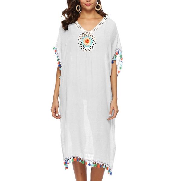 women beach dress solid crochet beach cover up summer beachwear swimsuit women robes tassels bikini cover up woman, White;black
women beach dress solid crochet beach cover up summer beachwear swimsuit women robes tassels bikini cover up woman, White;black