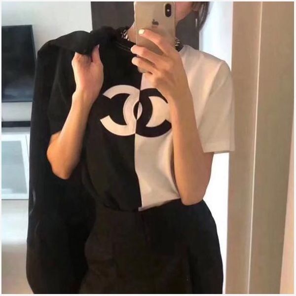 a loose and comfortable lady designer sport and leisure t-shirt with short sleeves, cotton printing, of freight, White
a loose and comfortable lady designer sport and leisure t-shirt with short sleeves, cotton printing, of freight, White